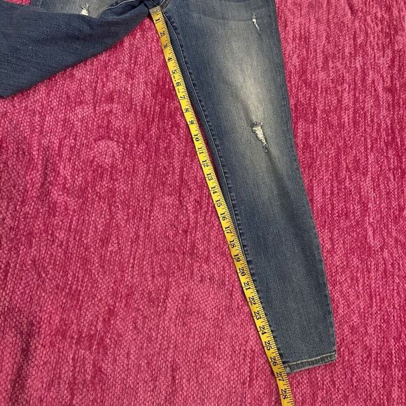 Kut From The Kloth Donna Ankle Skinny Distressed Jeans Blue Size 6 - Picture 8 of 9
